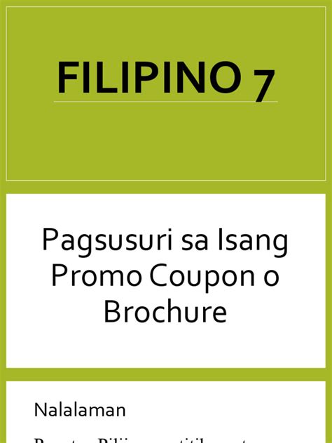 COUPON (Tagalog).